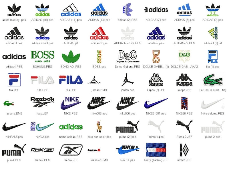 Sport Logo Embroidery Designs 50 Etsy