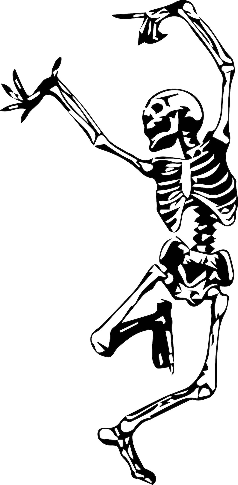 Skeleton Dance Skull SVG Vector fileInstant Downloadfor | Etsy