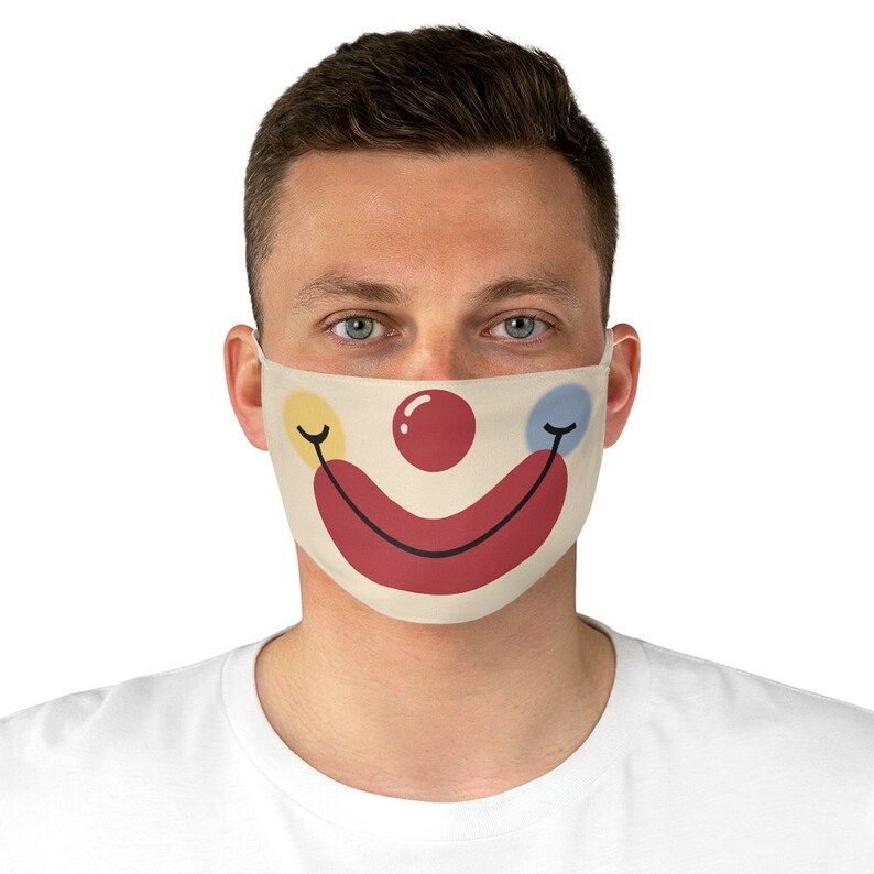 Clown Face Mask Fun Halloween face mask Covid mask funny Etsy