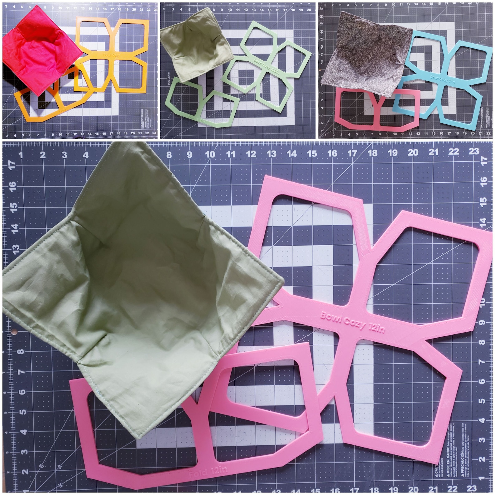 Bowl Cozy Template Bundle / Sewing Pattern / DIY Craft / Etsy