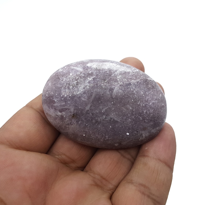 Purple Color Lepidolite Palm Soap Massage 3 Pieces mm From Afghanistan