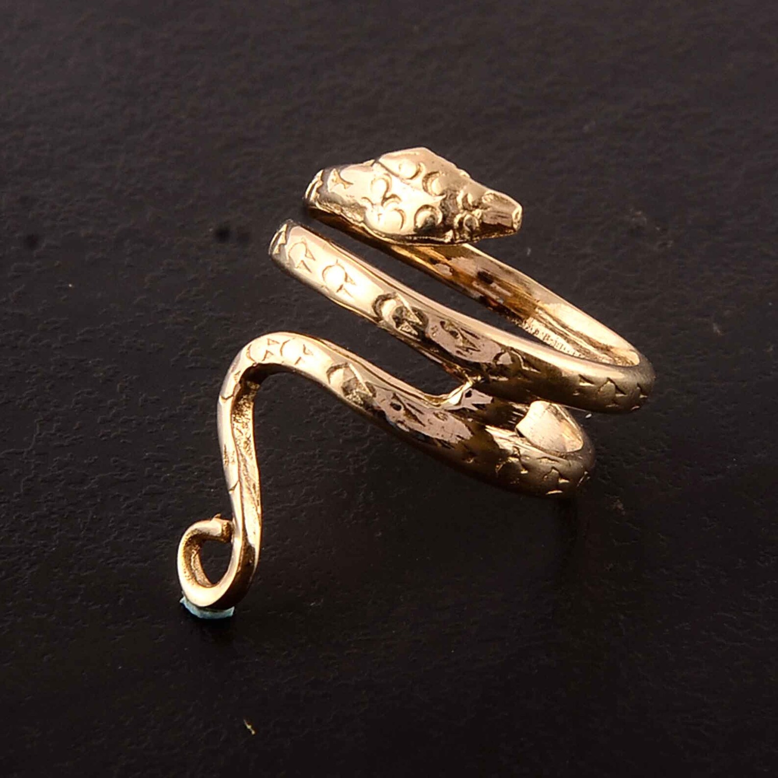 Snake Ring Slytherin Ring Handmade Ring Gold Plated Brass Etsy