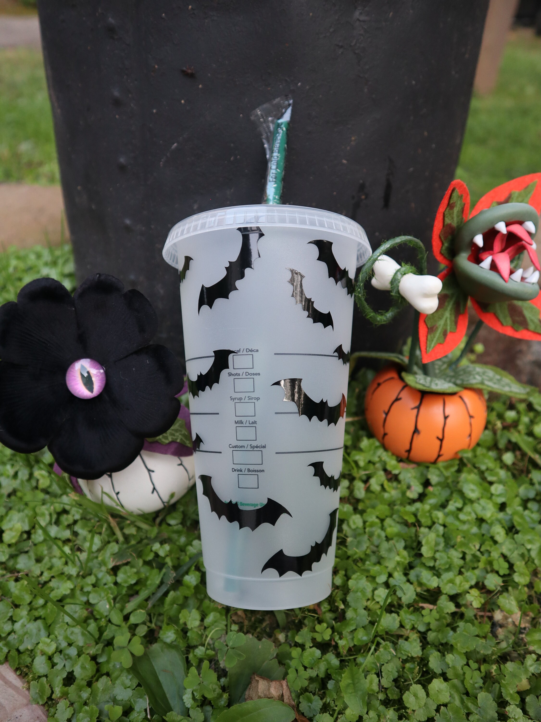 Personalized Halloween Starbucks Tumbler Cup Custom Bat Etsy