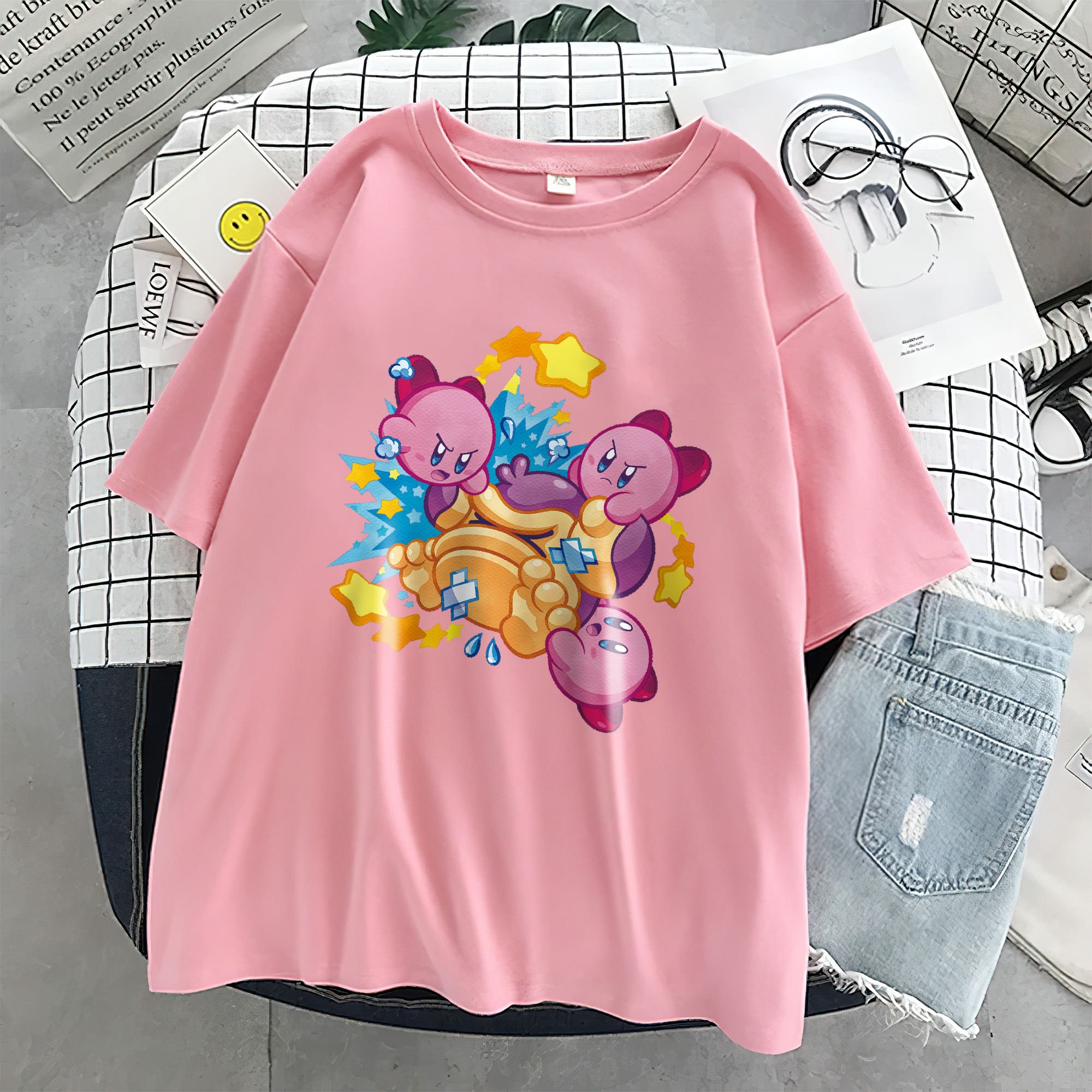 Kirby Shirt Cute Kirby Shirt Kirby Kids Shirt Fighting | Etsy