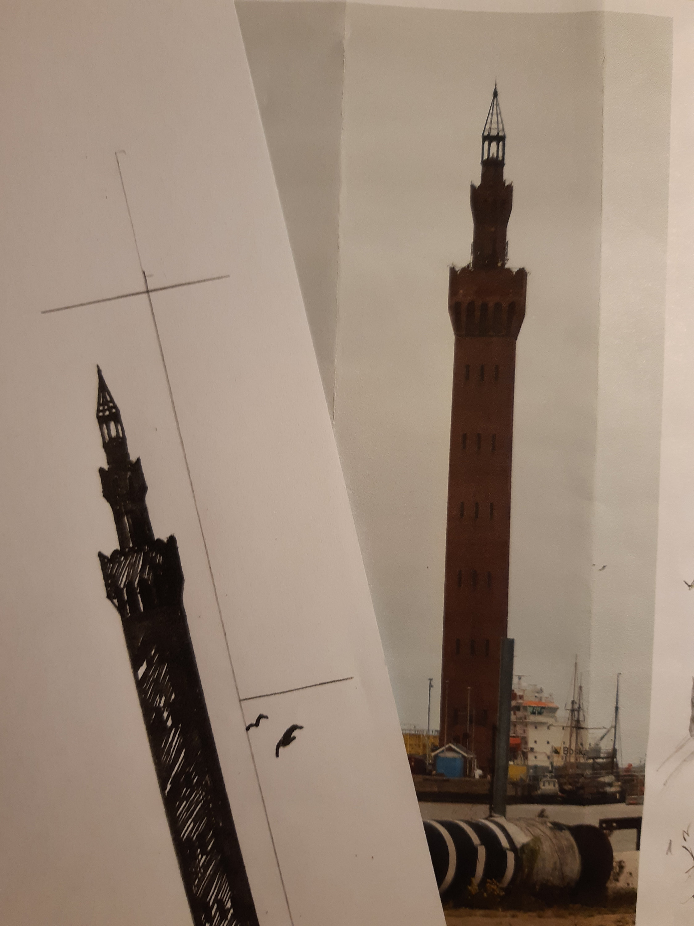 Limited Edition Letterpress Print Grimsby Dock Tower heart Etsy