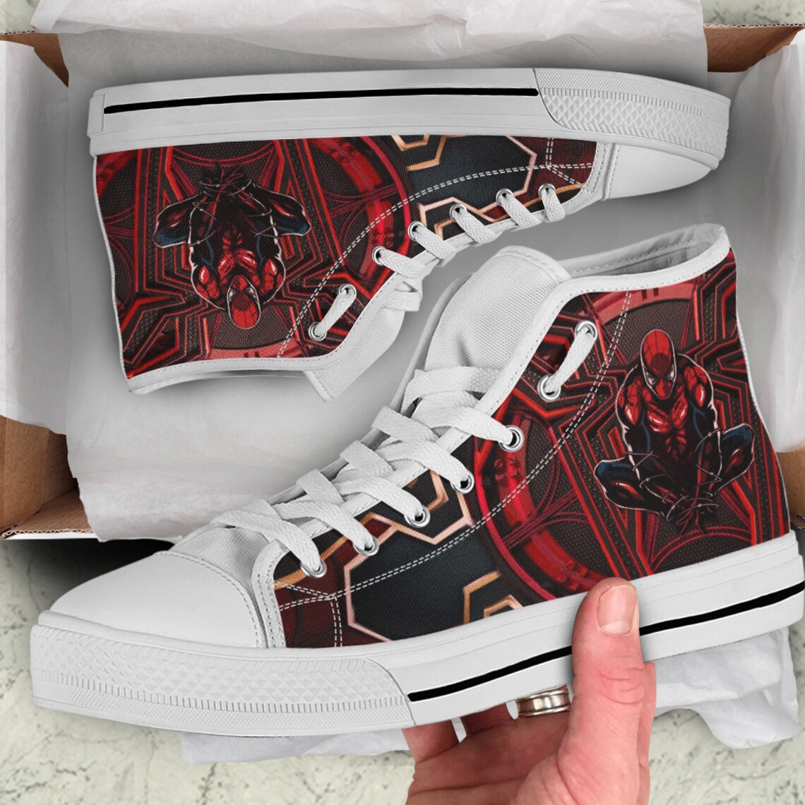Spider Man High Top Marvel Custom High Top Movie Shoes | Etsy