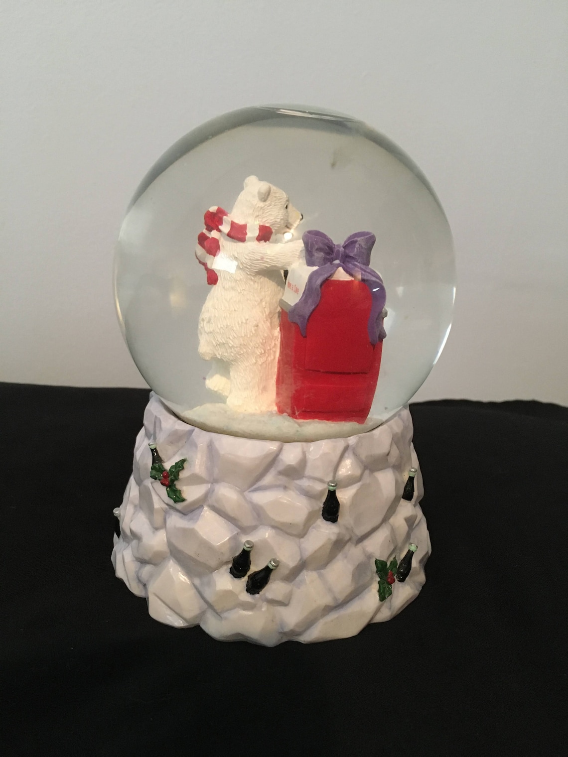 Coca Cola Polar Bear Parent & Child Music Snow Globe | Etsy