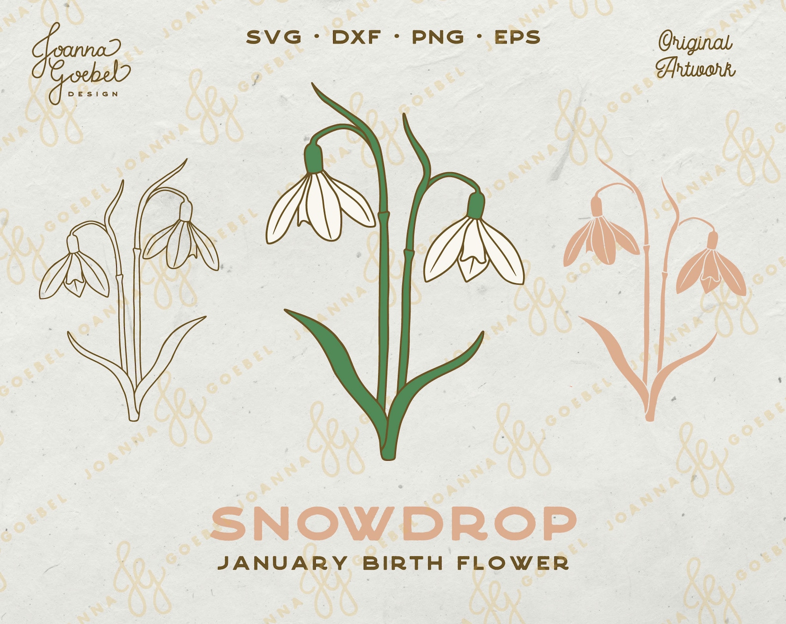Download Snowdrop SVG January Birth Flower SVG Layered Flower Svg ...