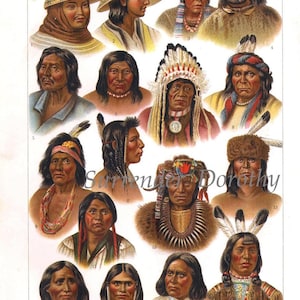 Native American People Of North America 1907 Vintage | Etsy