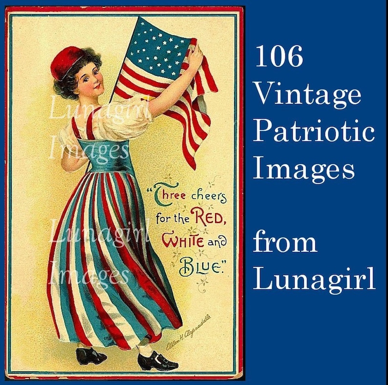 106 PATRIOTIC vintage images DOWNLOAD Victorian postcards Etsy