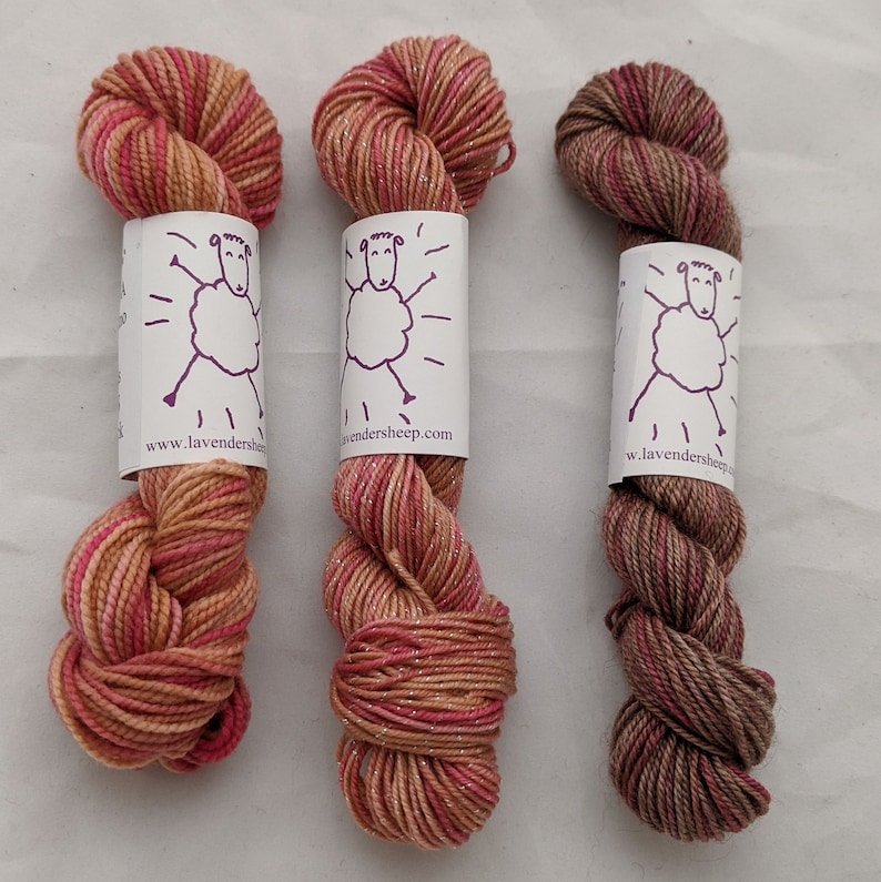 50 yards Peach Blossom Mini Yarn Skeins