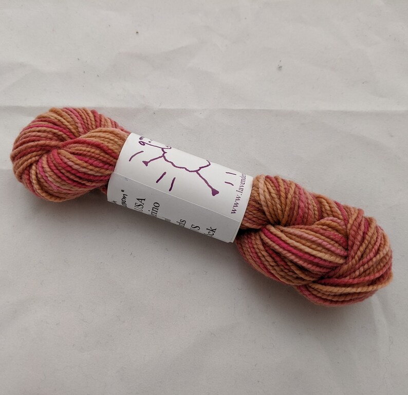 50 yards Peach Blossom Mini Yarn Skeins