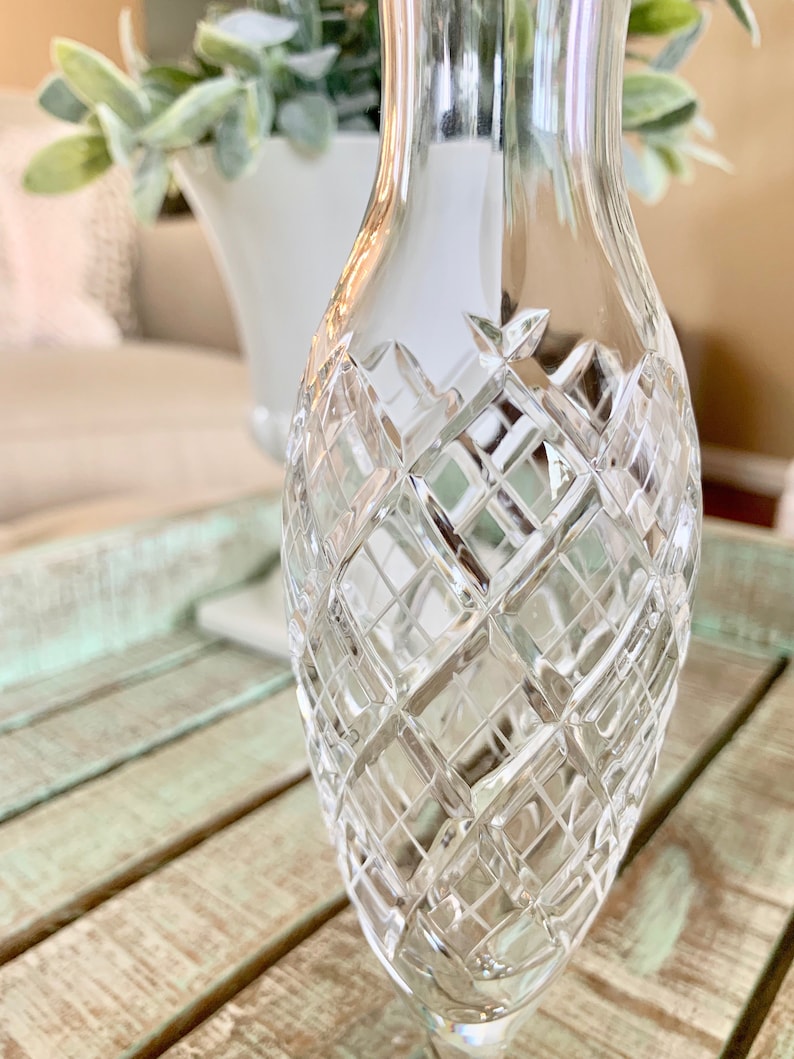 Rogaska Crystal Bud Vase Giselle Cut Pattern Criss Cross Cut | Etsy