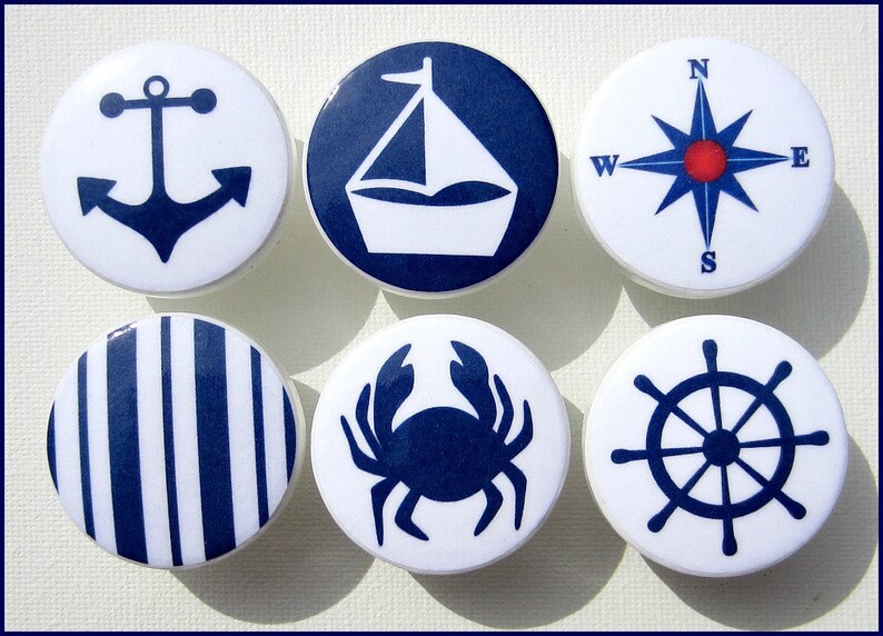 Nautical Drawer Knob Drawer Pulls Nautical Decor Nursery Etsy