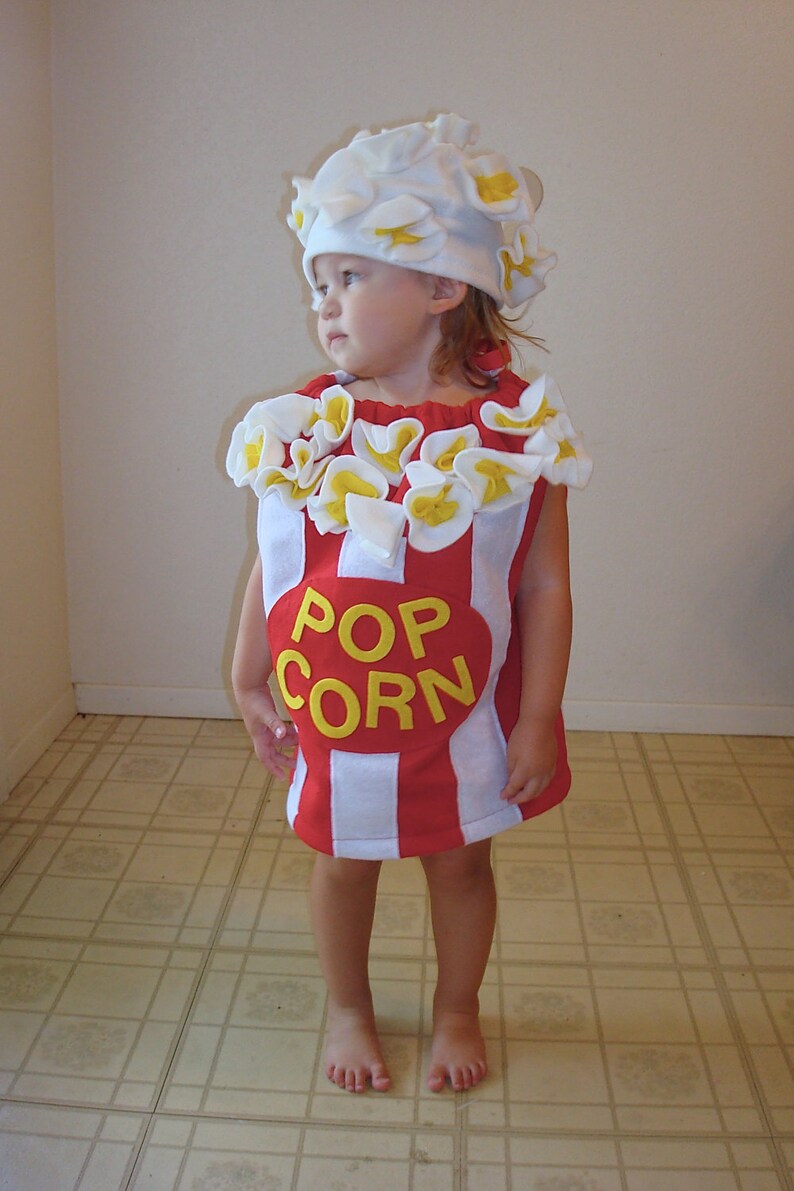 Baby Popcorn Costume Toddler Newborn Halloween Costume Photo Etsy