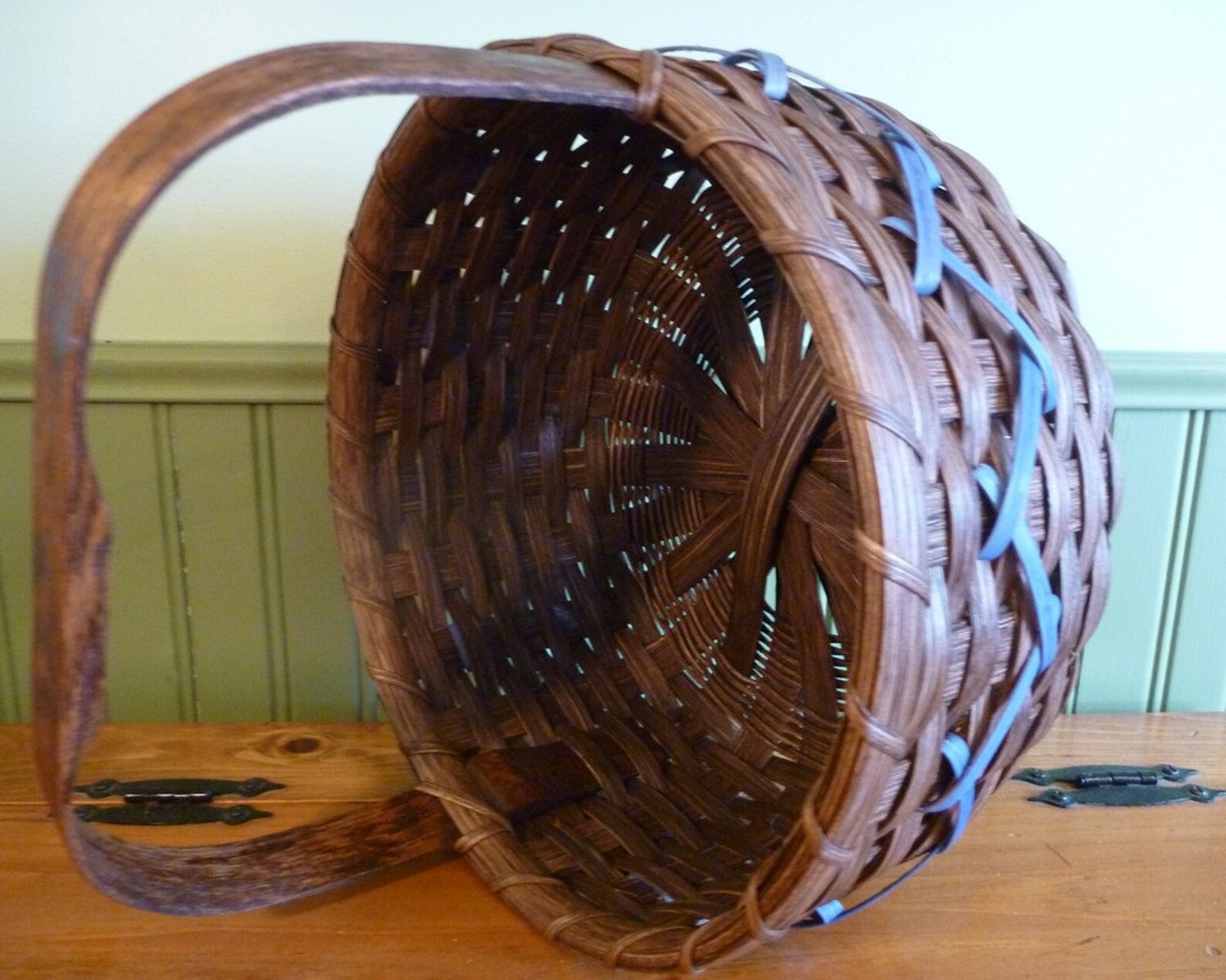 Embroidered Basket Etsy