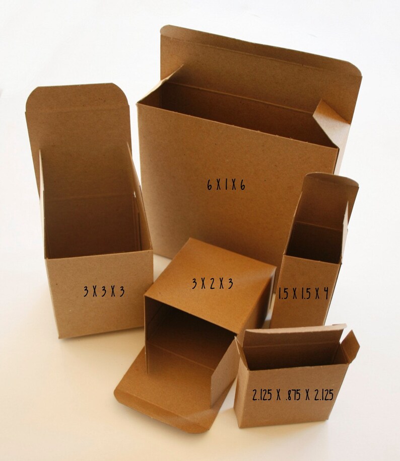 Brown Kraft Boxes DIY set of 50 Perfect with Twine or Deco Etsy
