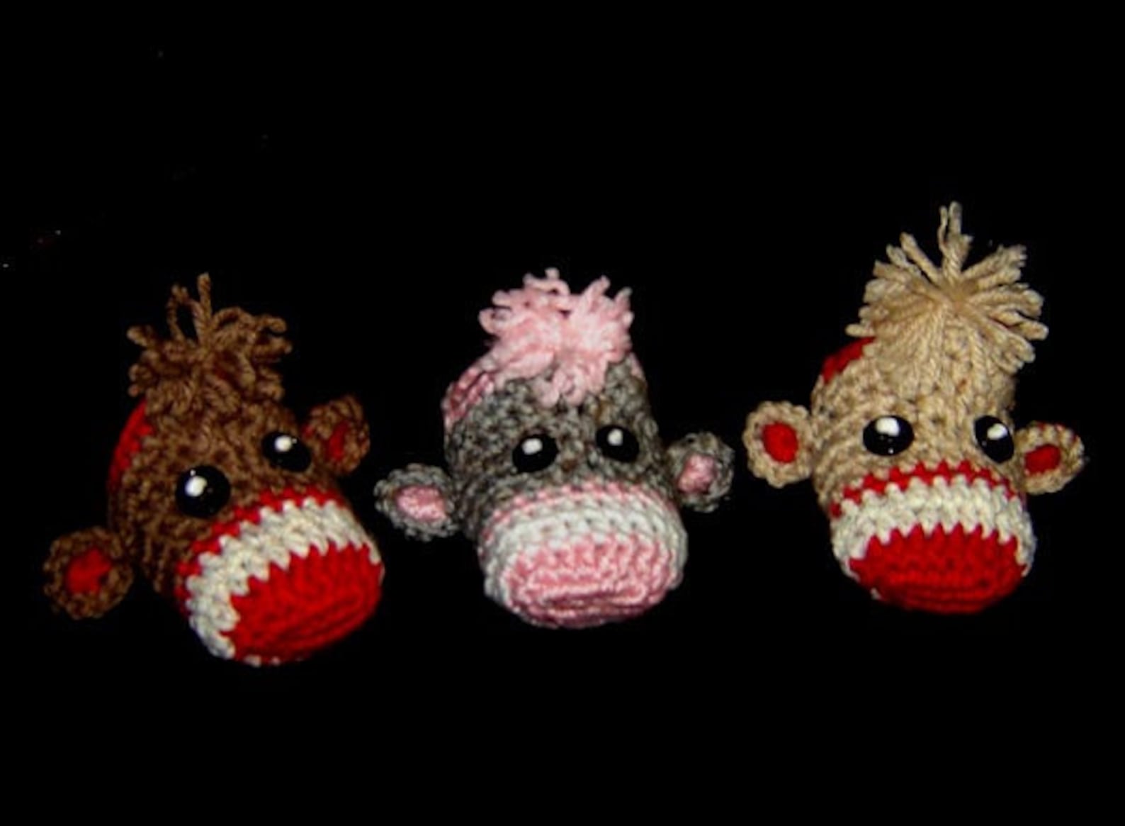 Baby Sock Monkey Booties INSTANT DOWNLOAD Crochet Pattern Etsy