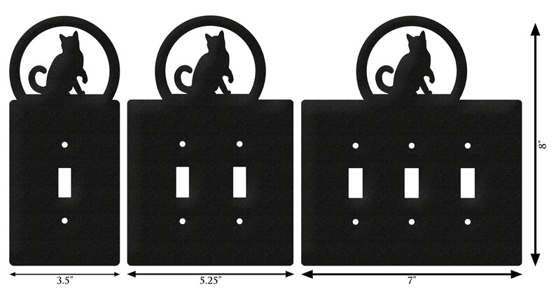 Cat Kitten Light Switch Triple Plate Cover