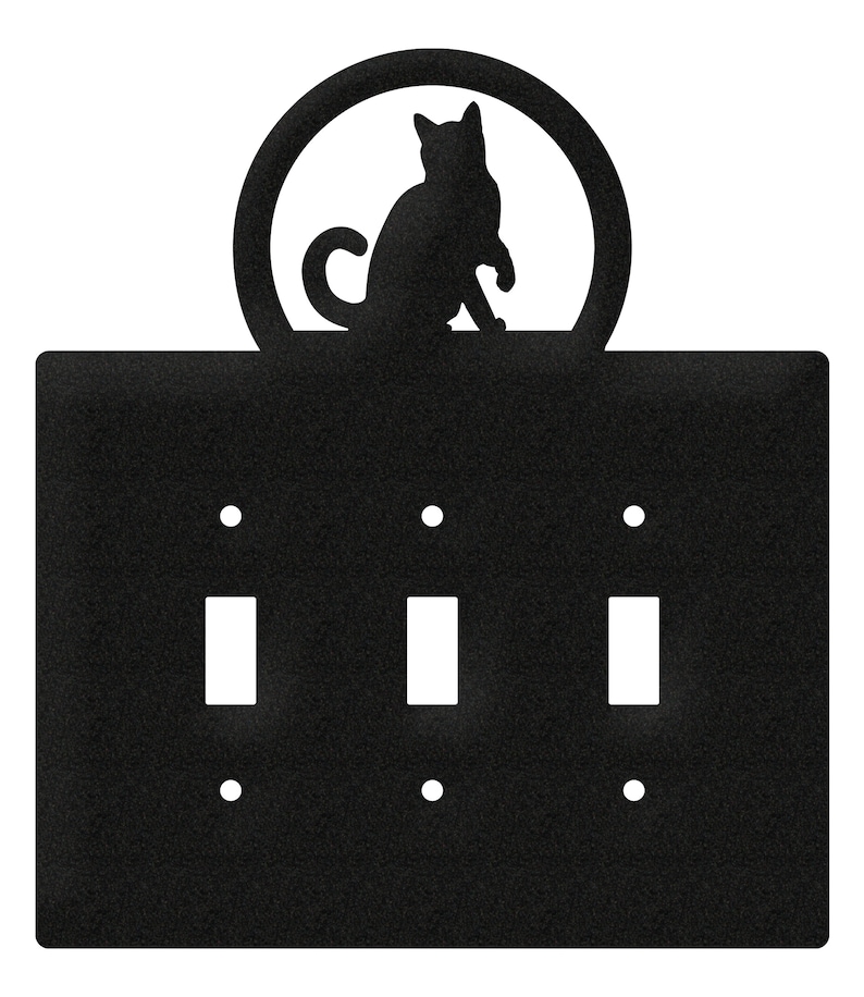 Cat Kitten Light Switch Triple Plate Cover