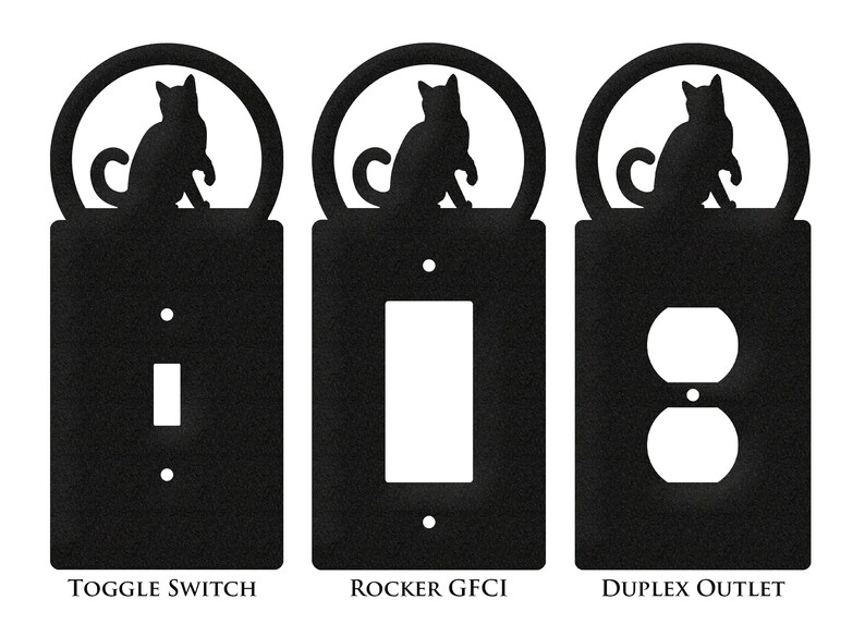 Cat Kitten Light Switch Triple Plate Cover