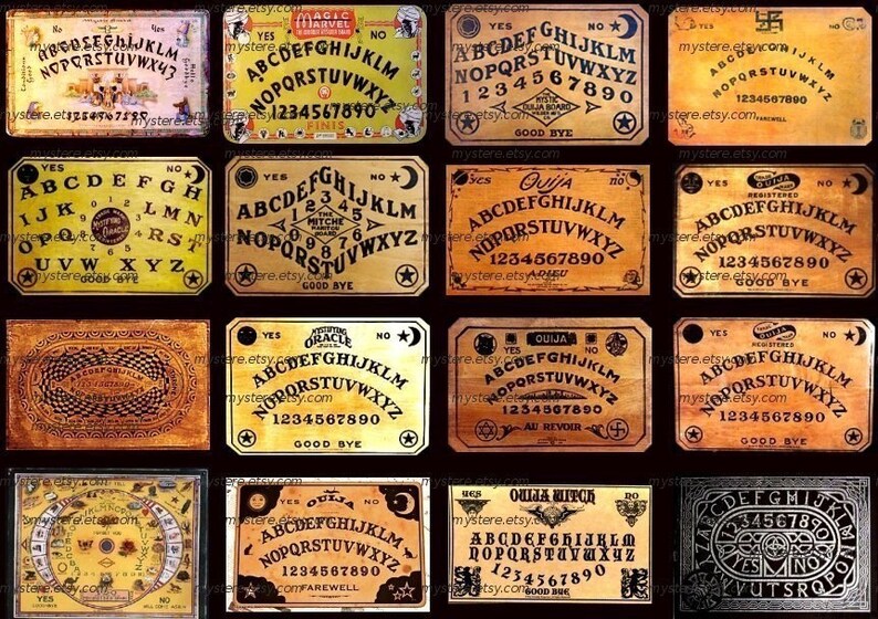 Vintage Ouija Boards Digital Collage Sheet Etsy