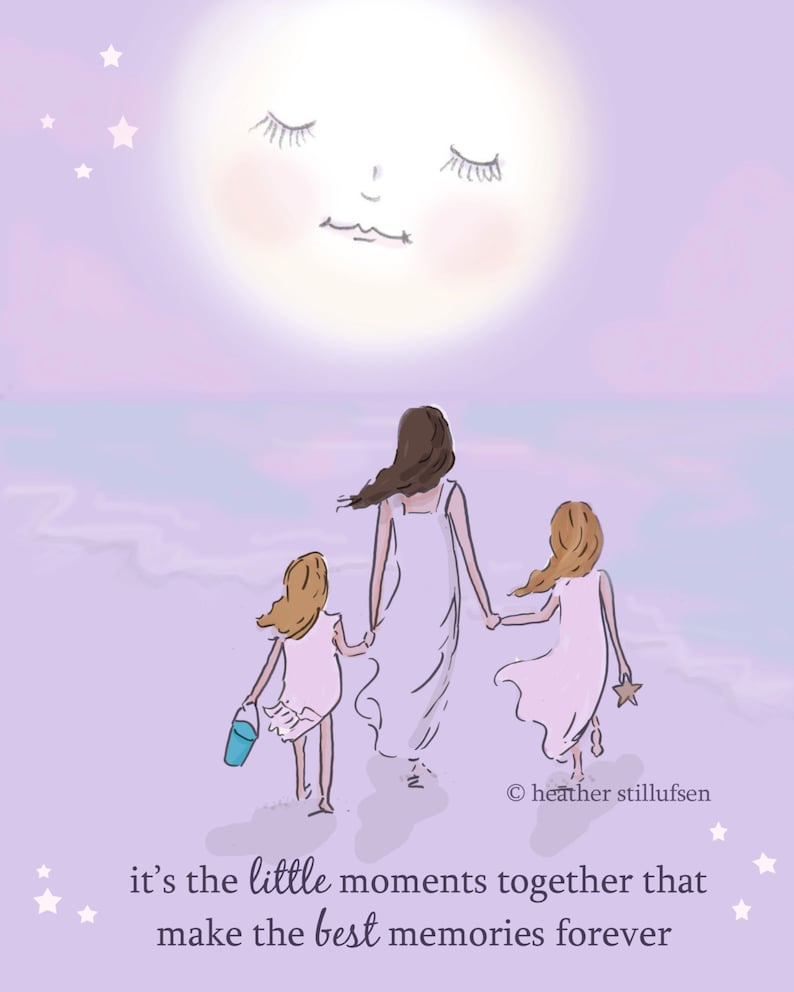 Best Memories Together Mom and Daughter Art Art for Moms | Etsy