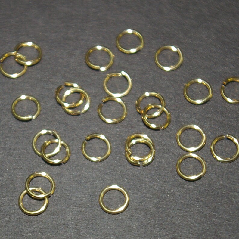 10 pieces 14kt Gold Filled 6mm OPEN JUMP RINGS 0.8mm 20 gauge Etsy