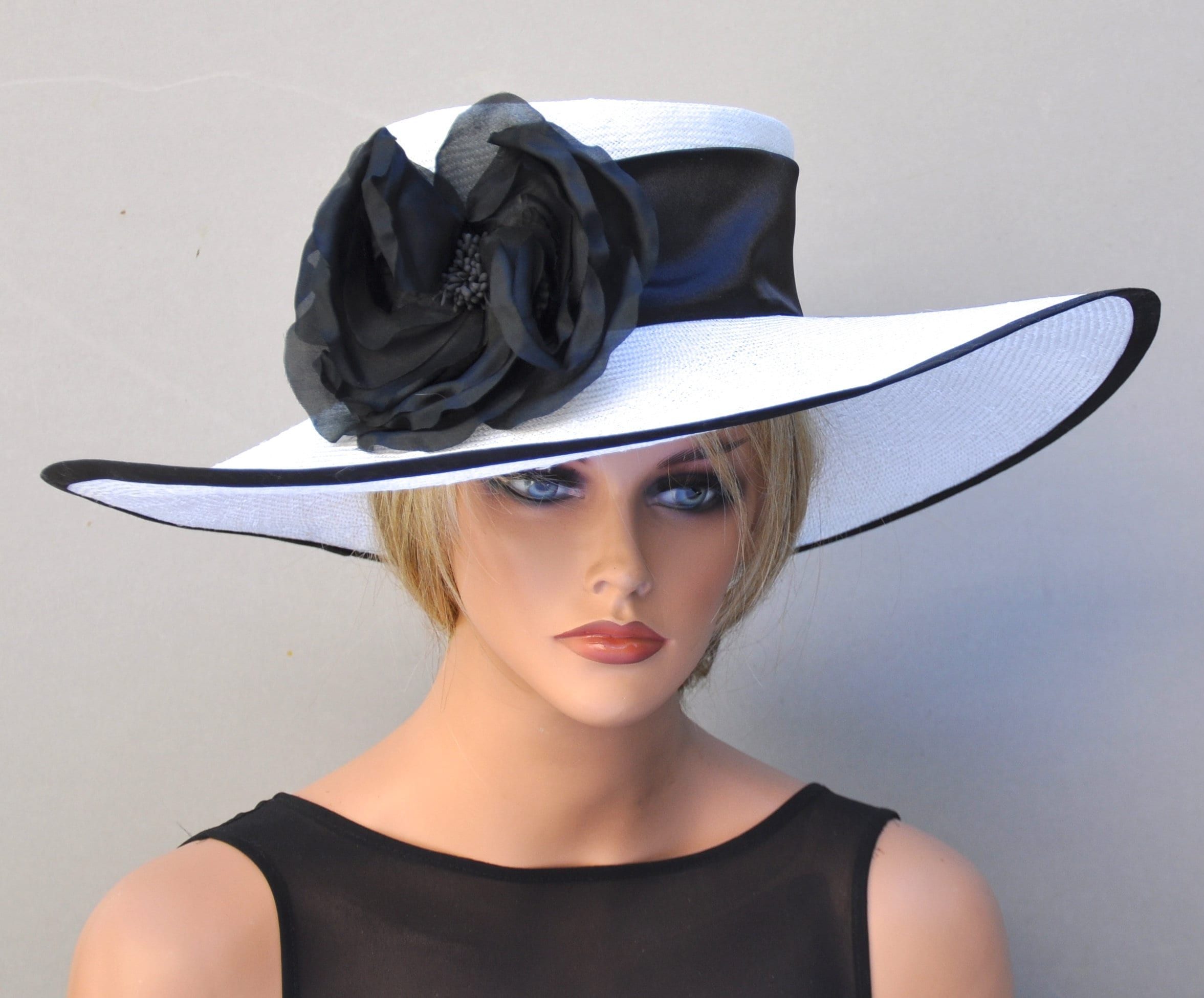Elegant Kentucky Derby Hat Wedding Hat Women's Black and Etsy