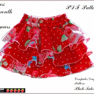 Girls & toddler skort pattern. Skirt and shorts sewing PDF | Etsy
