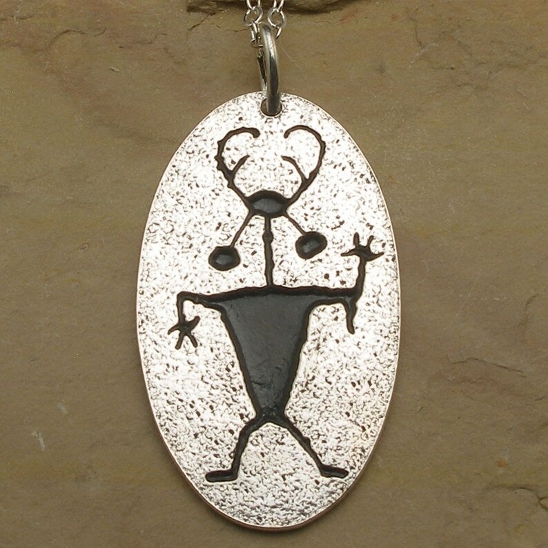 Moab Man Petroglyph Necklace Spanish Valley Utah Hand Etsy