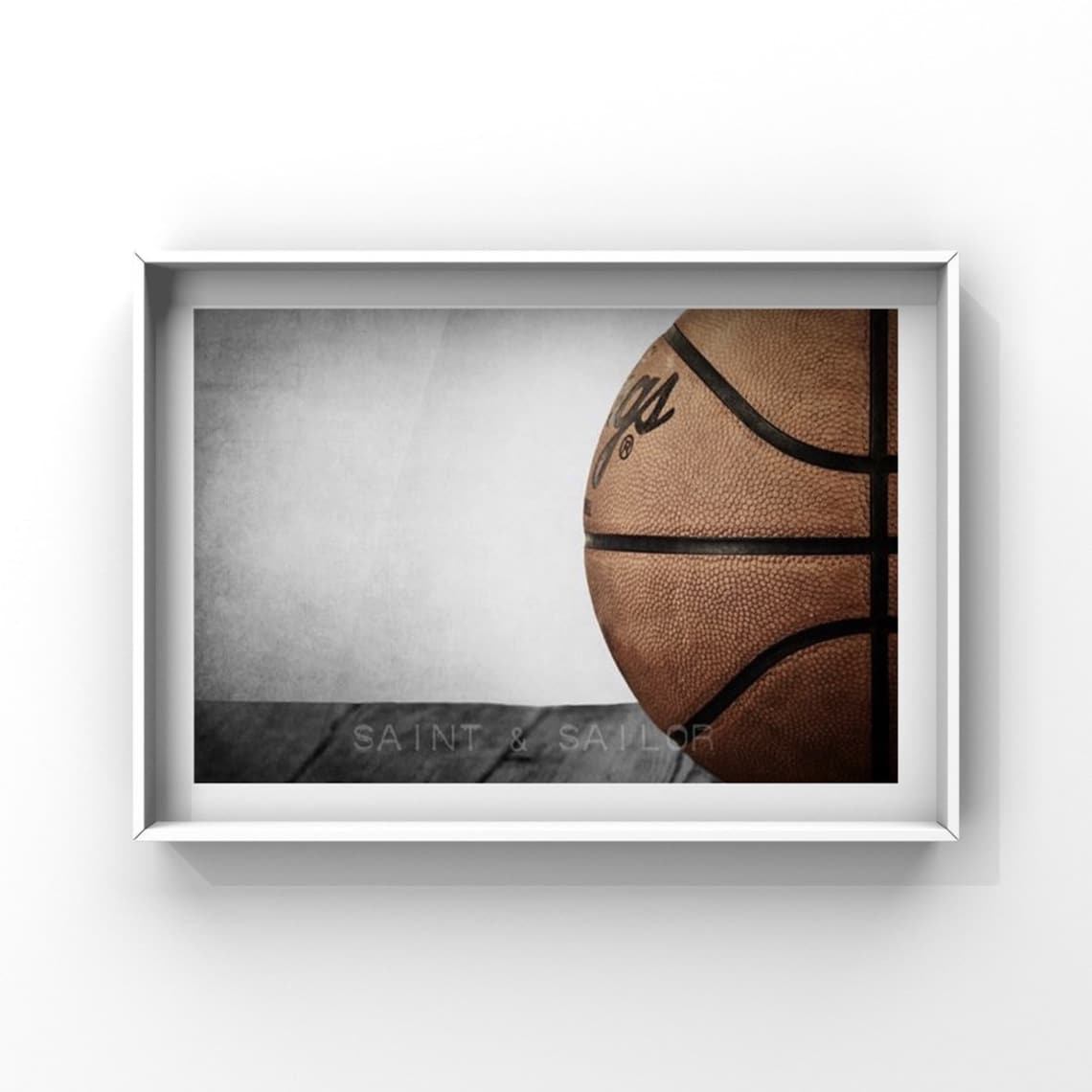 Vintage Basketball Wall art Half View Photo Print Decorating | Etsy