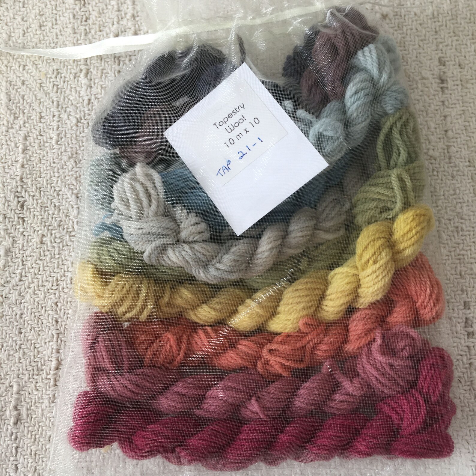 Natural Hand Dyed TAPESTRY Wool Embroidery Yarn Kit 10 Etsy