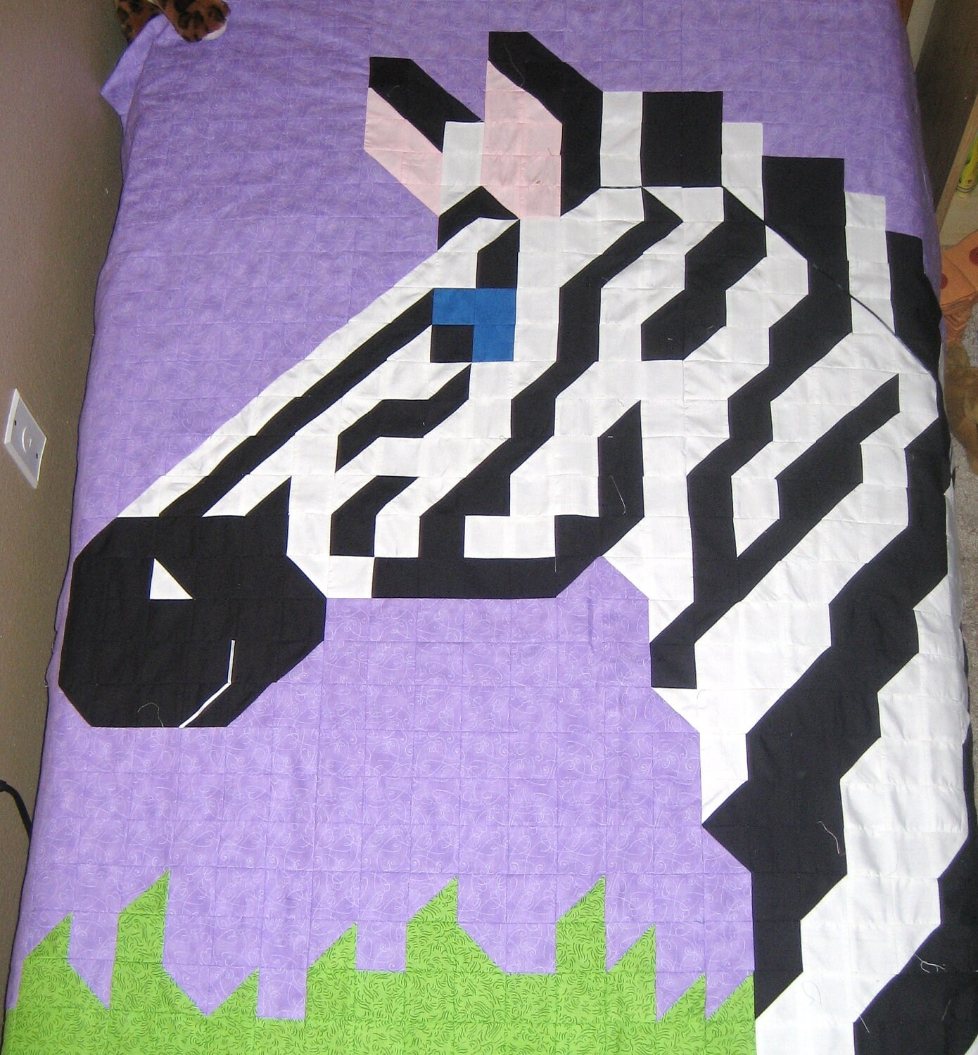 Zebra Quilt Pattern in Multiple Sizes Instant Download PDF Etsy