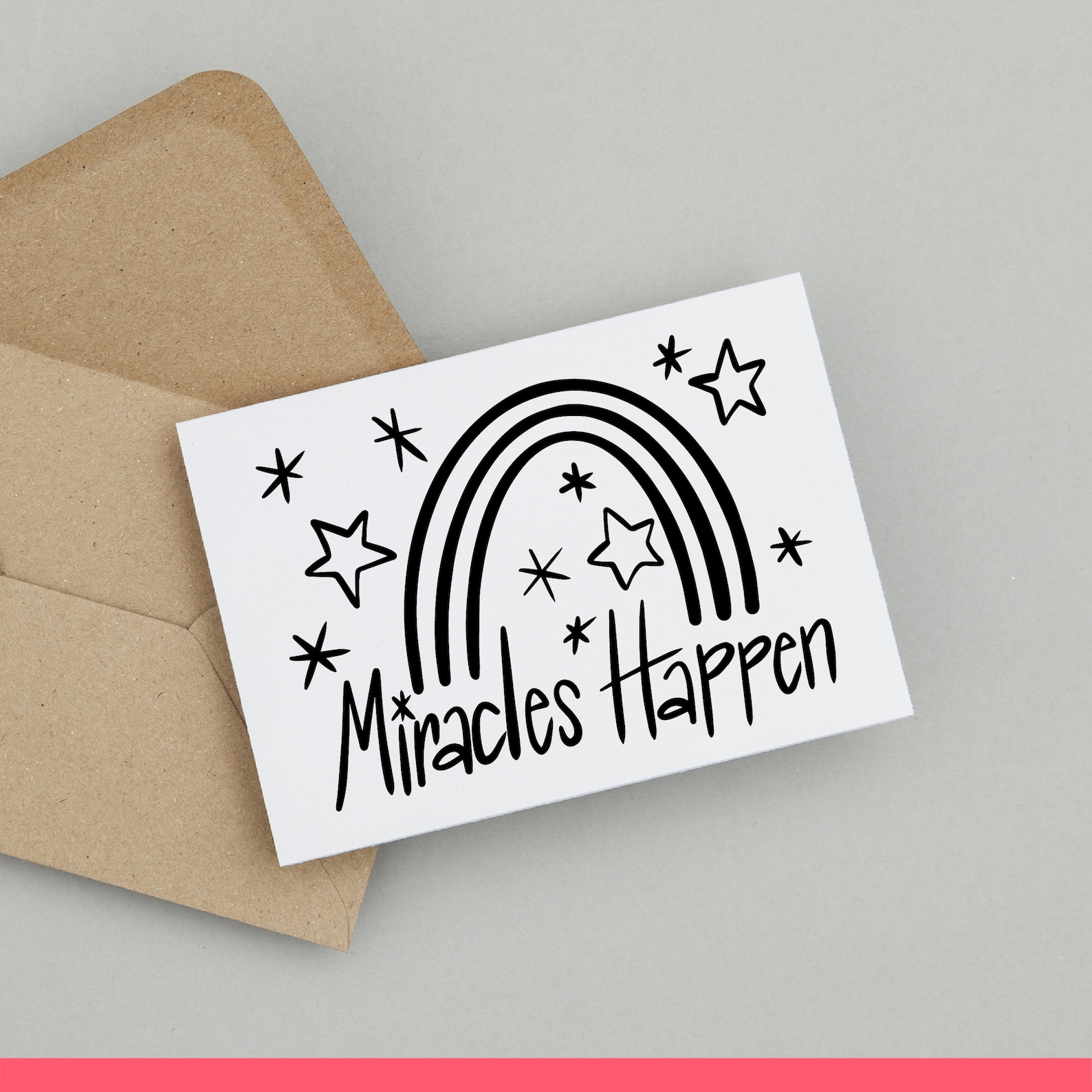 Download Rainbow Svg Miracles Happen Stars Magic Baby Announcement | Etsy