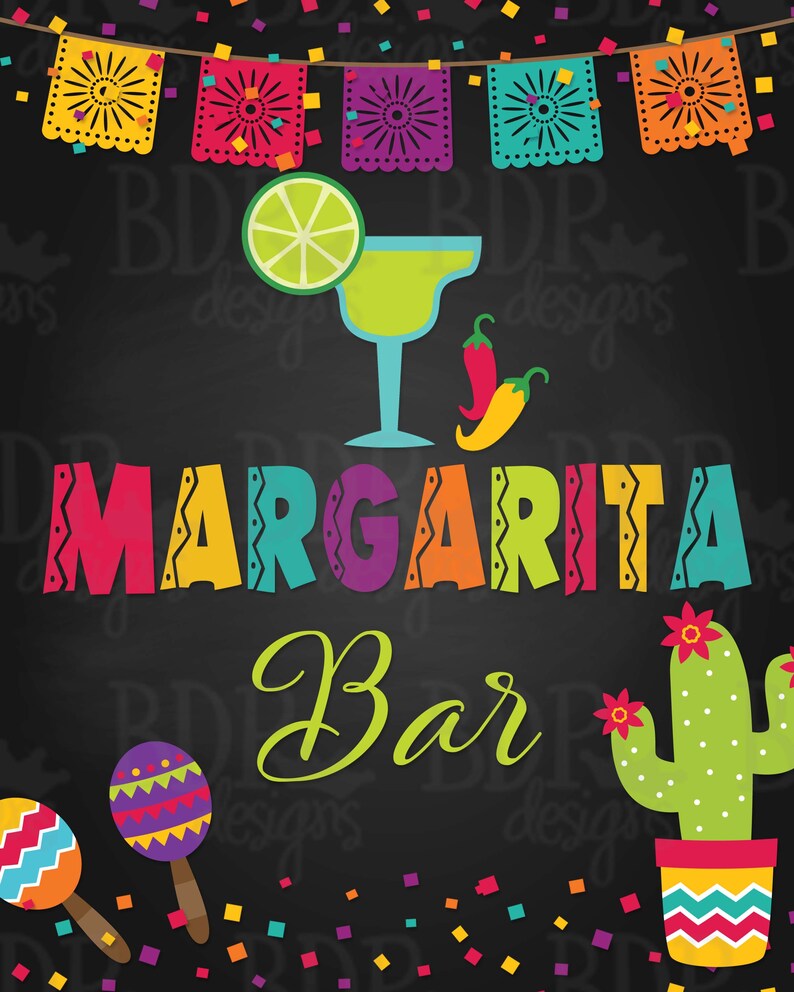 Margarita Bar Sign Fiesta PRINTABLE INSTANT DOWNLOAD Fiesta | Etsy