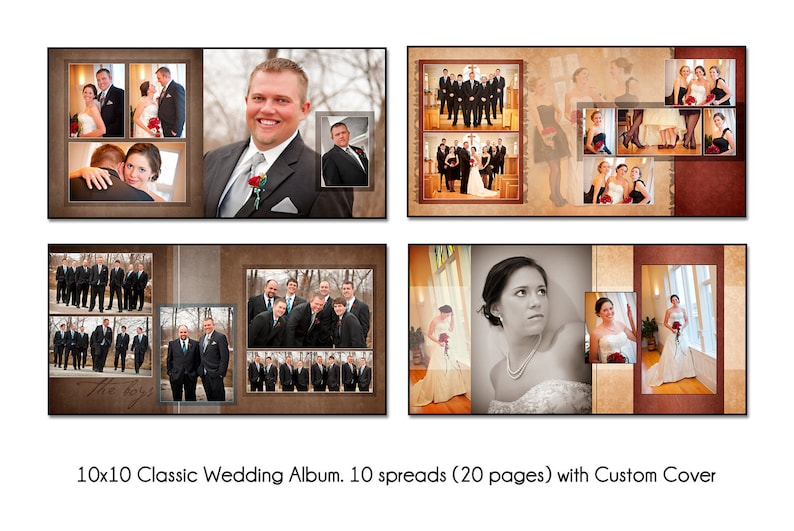 grap wedding album design psd free download 12x30
