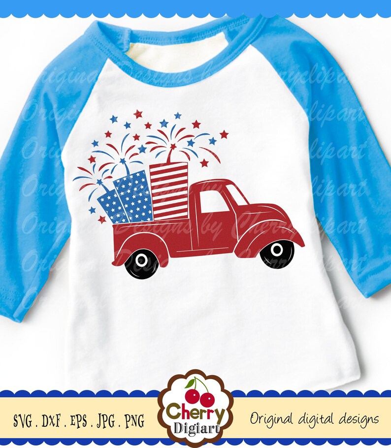 Download 4th of July Firecracker Truck SVG DXF Patriotic truck | Etsy