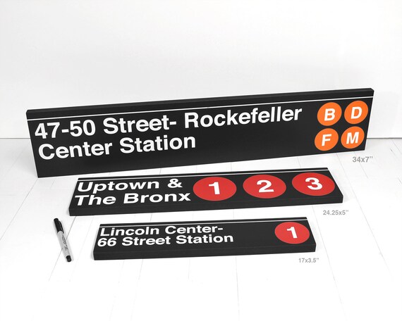 Wood Sign Saratoga Avenue Station New York City Subway Sign
