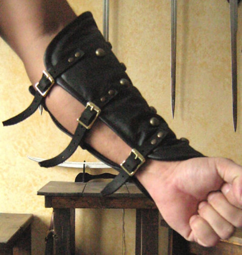 Medieval Armor Leather Padded Forearm Guard with Studs | Etsy