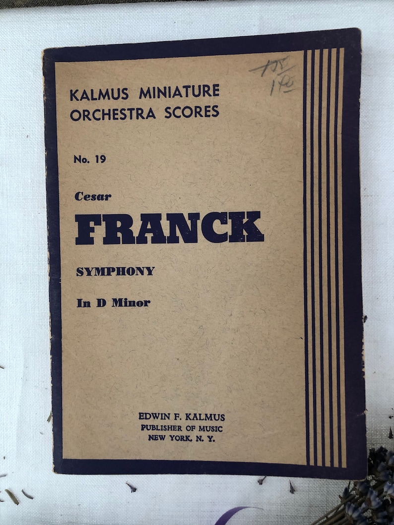 Franck /& Wagner Trio of Vintage Kalmus Miniature Orchestra Scores Books Beethoven Pretty Muted Decor!
