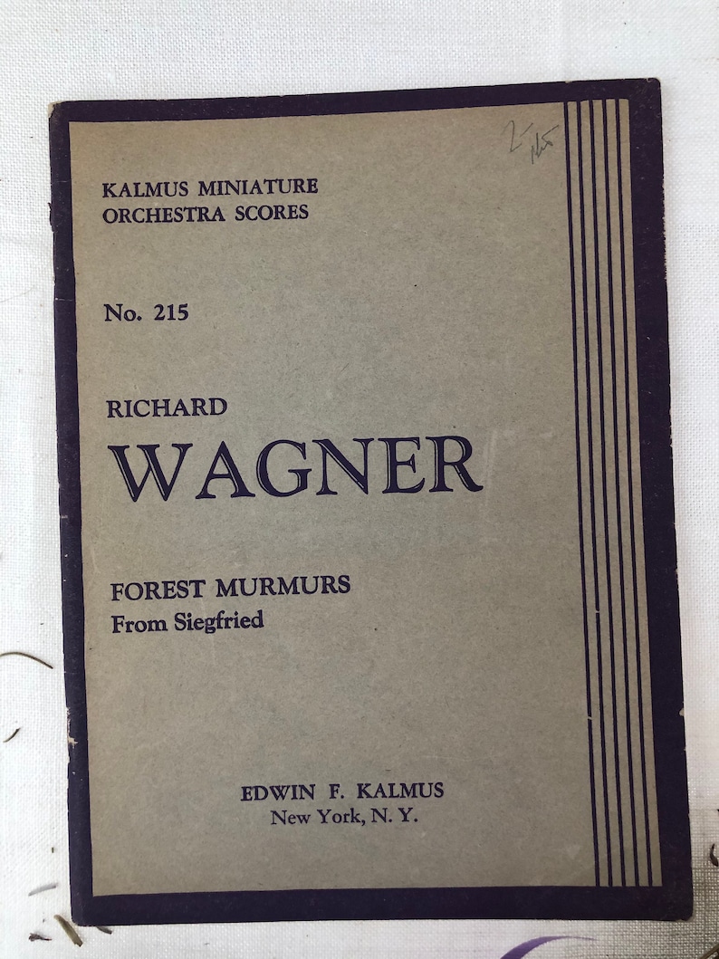 Franck /& Wagner Trio of Vintage Kalmus Miniature Orchestra Scores Books Beethoven Pretty Muted Decor!