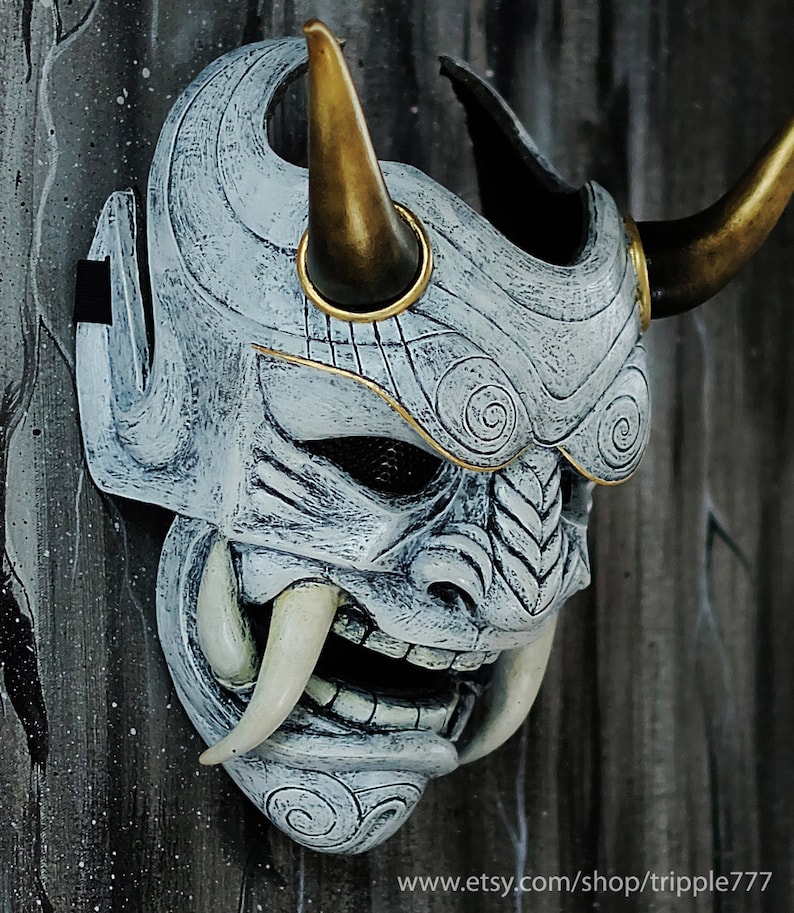 Samurai Assassin Demon Oni BB Gun Airsoft Mask Halloween Etsy