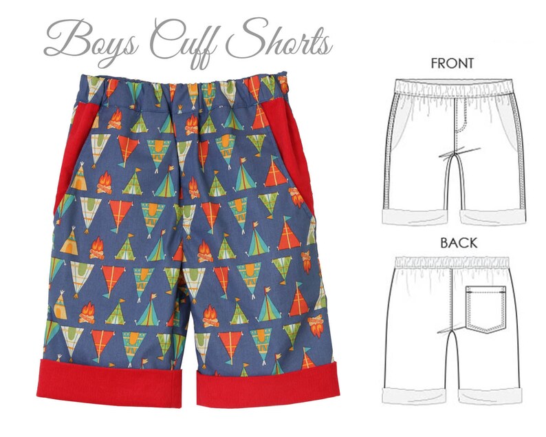 Boys sewing pattern pdf Boys SHORTS sewing pattern pdf Etsy