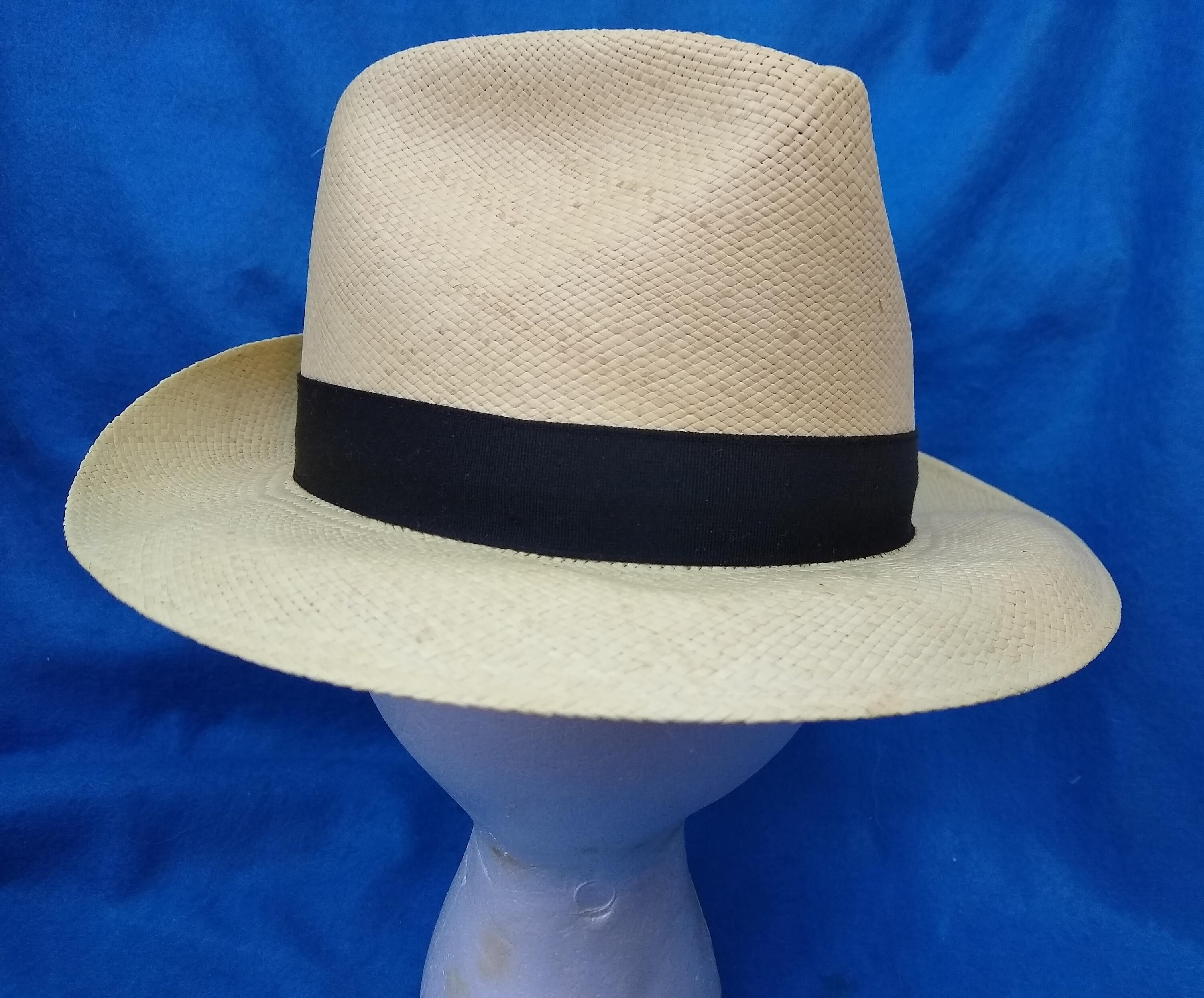 Vintage Mens Stetson Genuine Panama Hat Mint Fedora Etsy