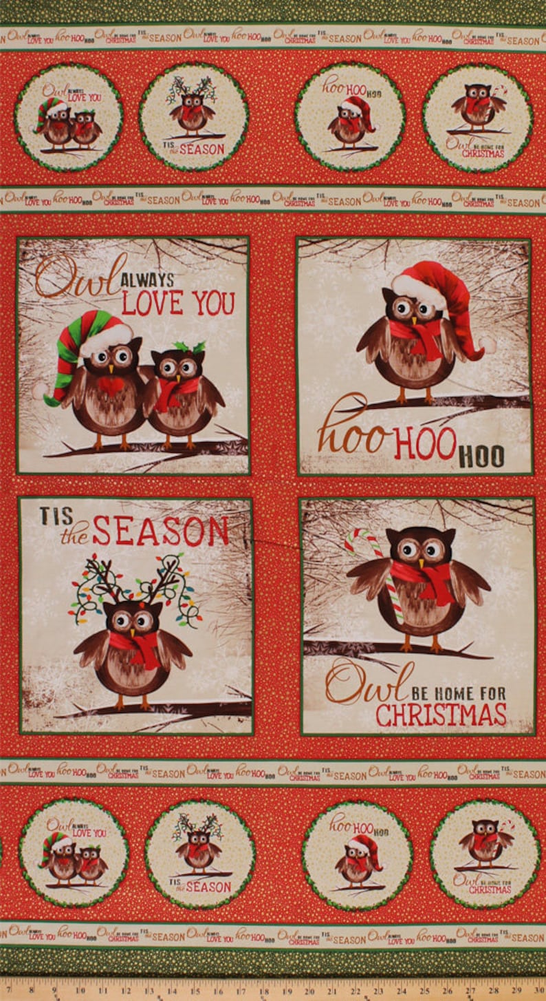 23-5-x-44-panel-owl-be-home-for-xmas-owls-festive-etsy