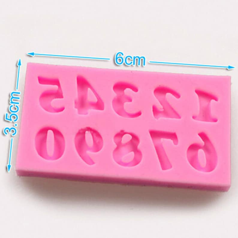 Number Mold Silicone Number Mold Candy Mold Fondant Mold 1 Etsy