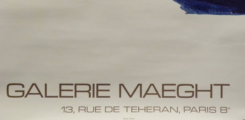 Original Vintage Mid Century Galerie Maeght Jean Rene Bazaine Art Poster