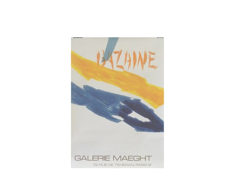 Original Vintage Mid Century Galerie Maeght Jean Rene Bazaine Art Poster