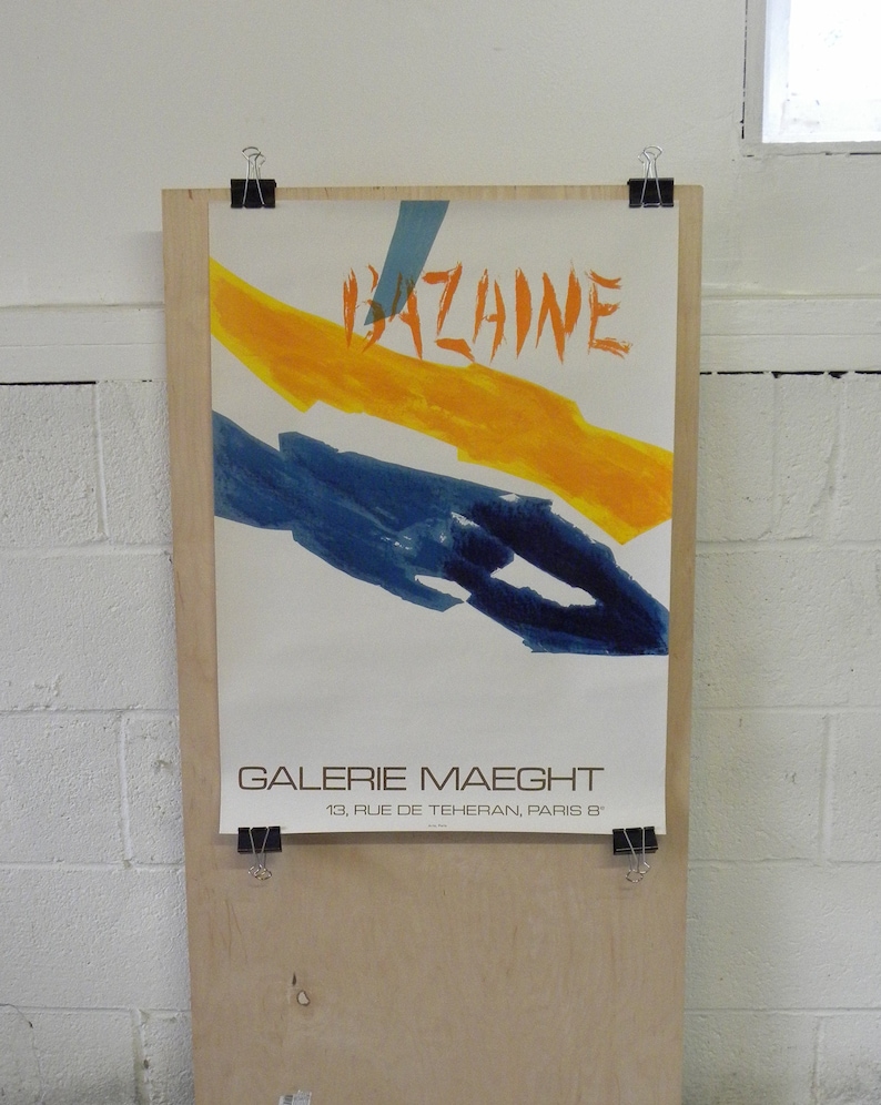 Original Vintage Mid Century Galerie Maeght Jean Rene Bazaine Art Poster